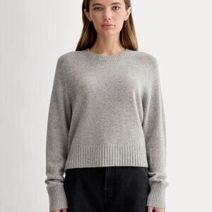 Everlane | The Boxy Crew in Cashmere | Grey | S - NWT